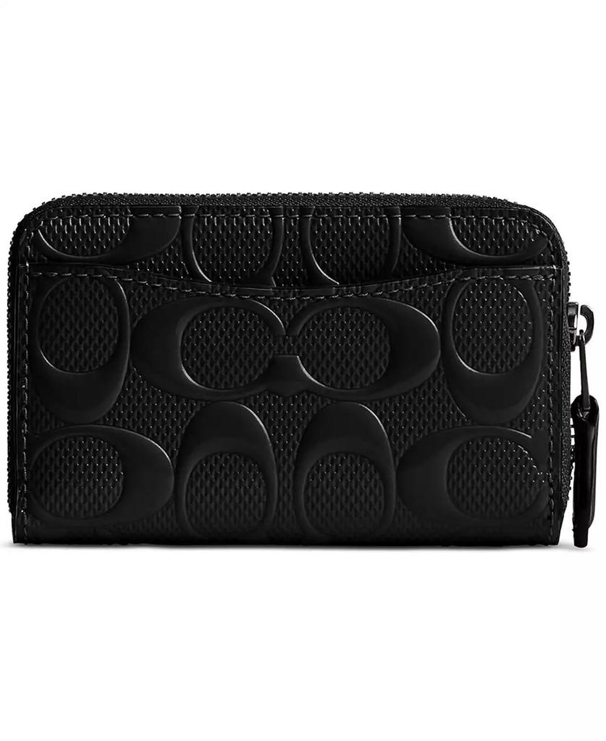 Small Signature Patent Leather Zip Around Wallet