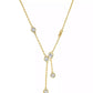 Brilliance Lariat Cubic Zirconia Y Pendant Necklace