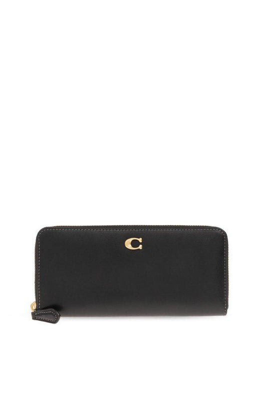 Coach Logo-Plaque Zipped Wallet