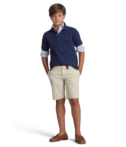 20/1 Stretch Twill Flat Front Shorts (Big Kids)