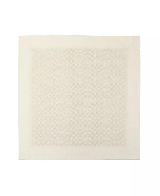 Women's Textured Signature Print Silk Square Scarf