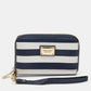 Michael Kors  Leather Striped Zip Around Wallet