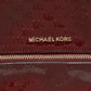 Michael Kors Signature Embossed Patent Leather And Coated Canvas Rhea Backpack