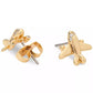 Gold-Tone Out of Office Airplane Stud Earrings