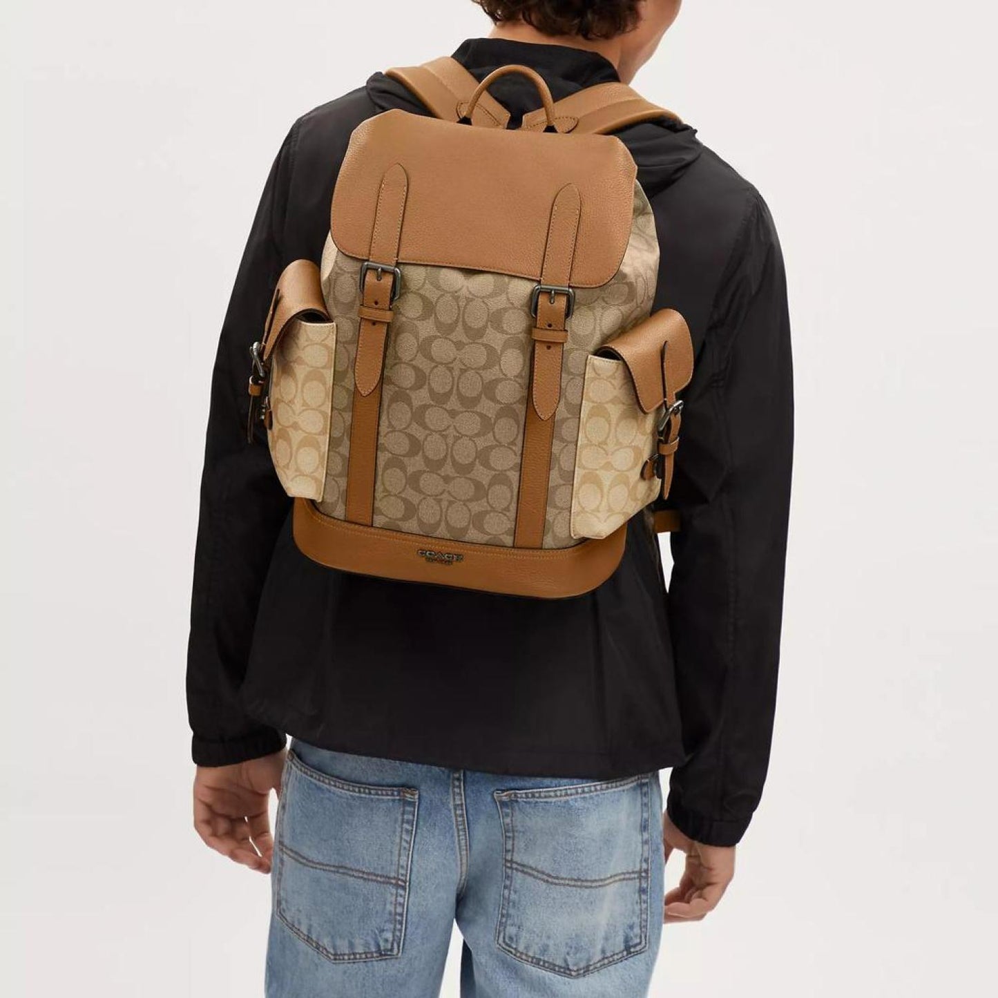 Coach Outlet Hudson Backpack In Colorblock Signature Canvas