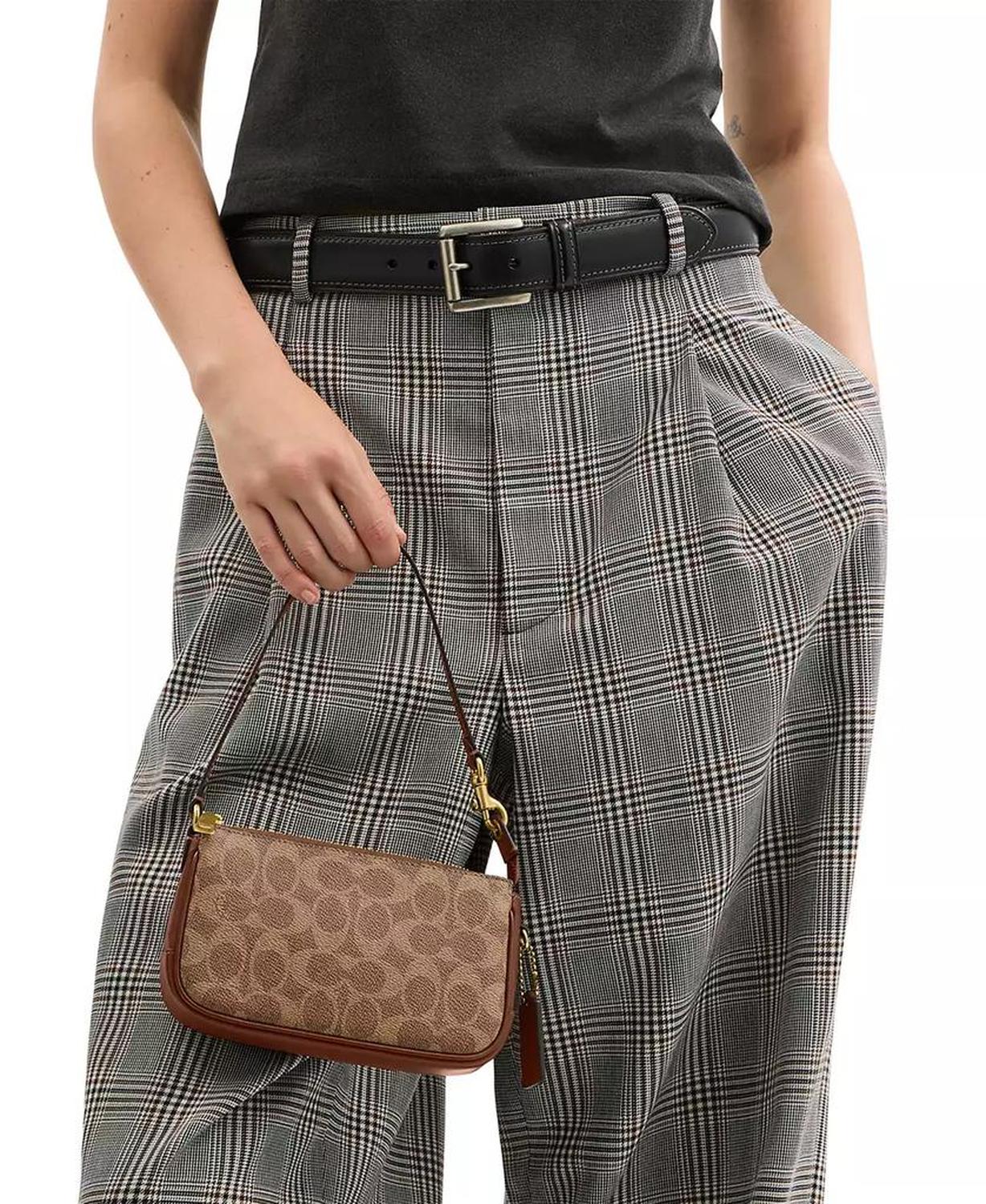 Plaza Mini Signature Canvas Shoulder Bag 18