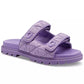 Women's Sculpted C Quilted Washed Denim Double Band Sandals