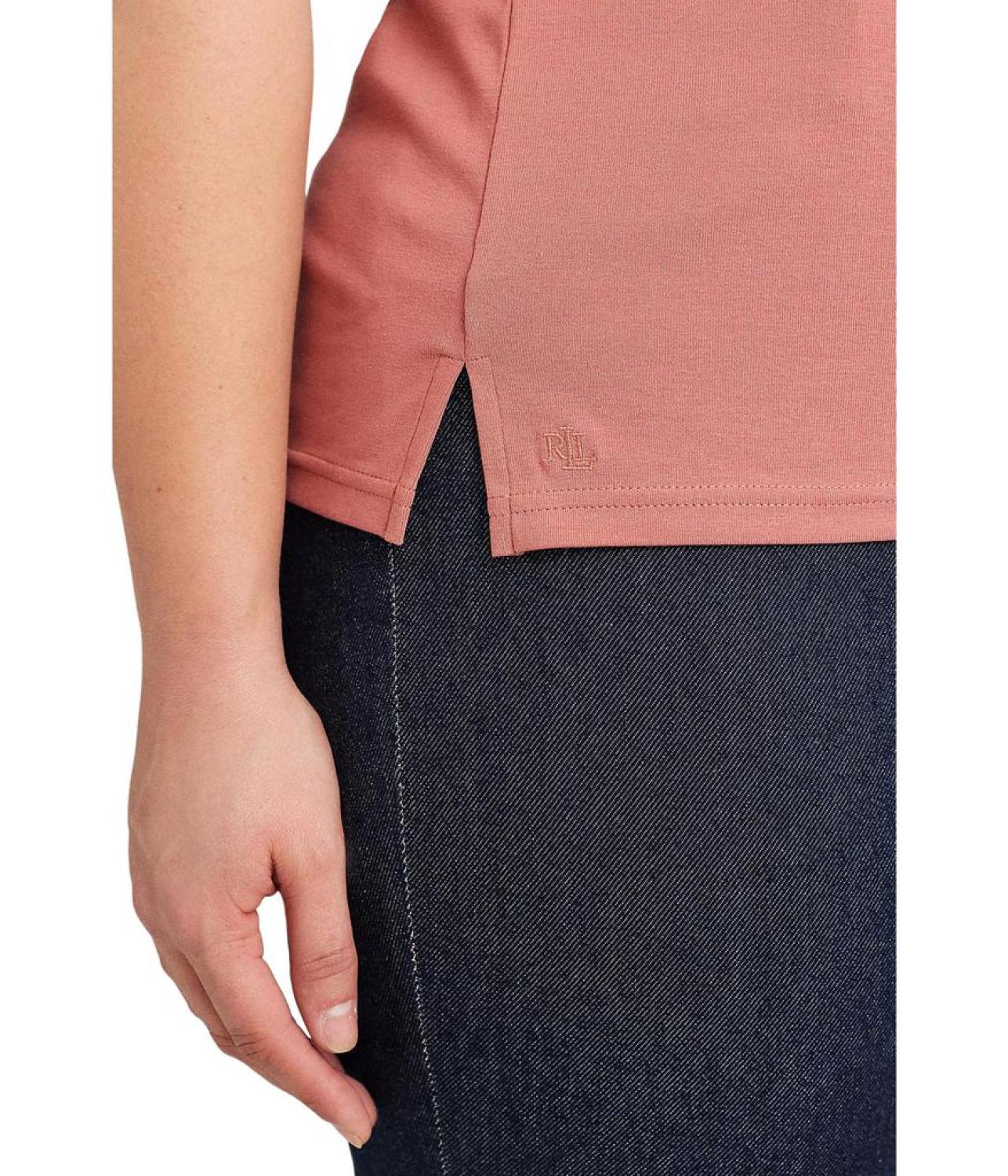 Plus-Size Cotton-Blend Boatneck Top