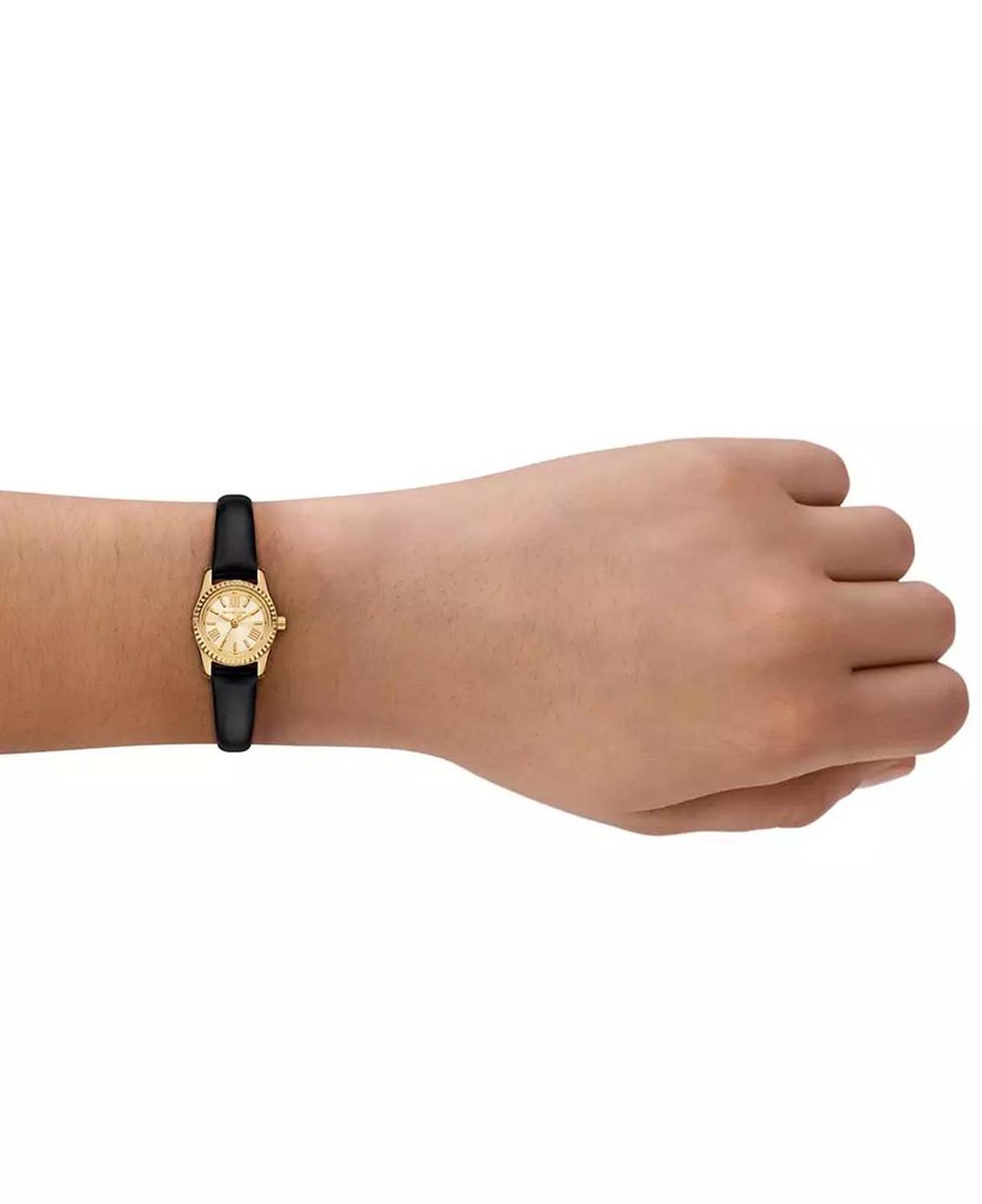 Women's Lexington Black Leather Watch, 19mm