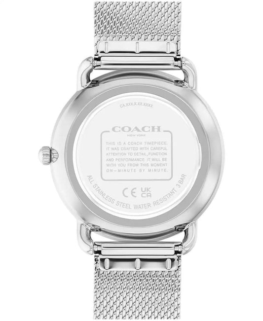Women's Elliot Silver Tone Stainless Steel Mesh Bracelet Watch, 36mm