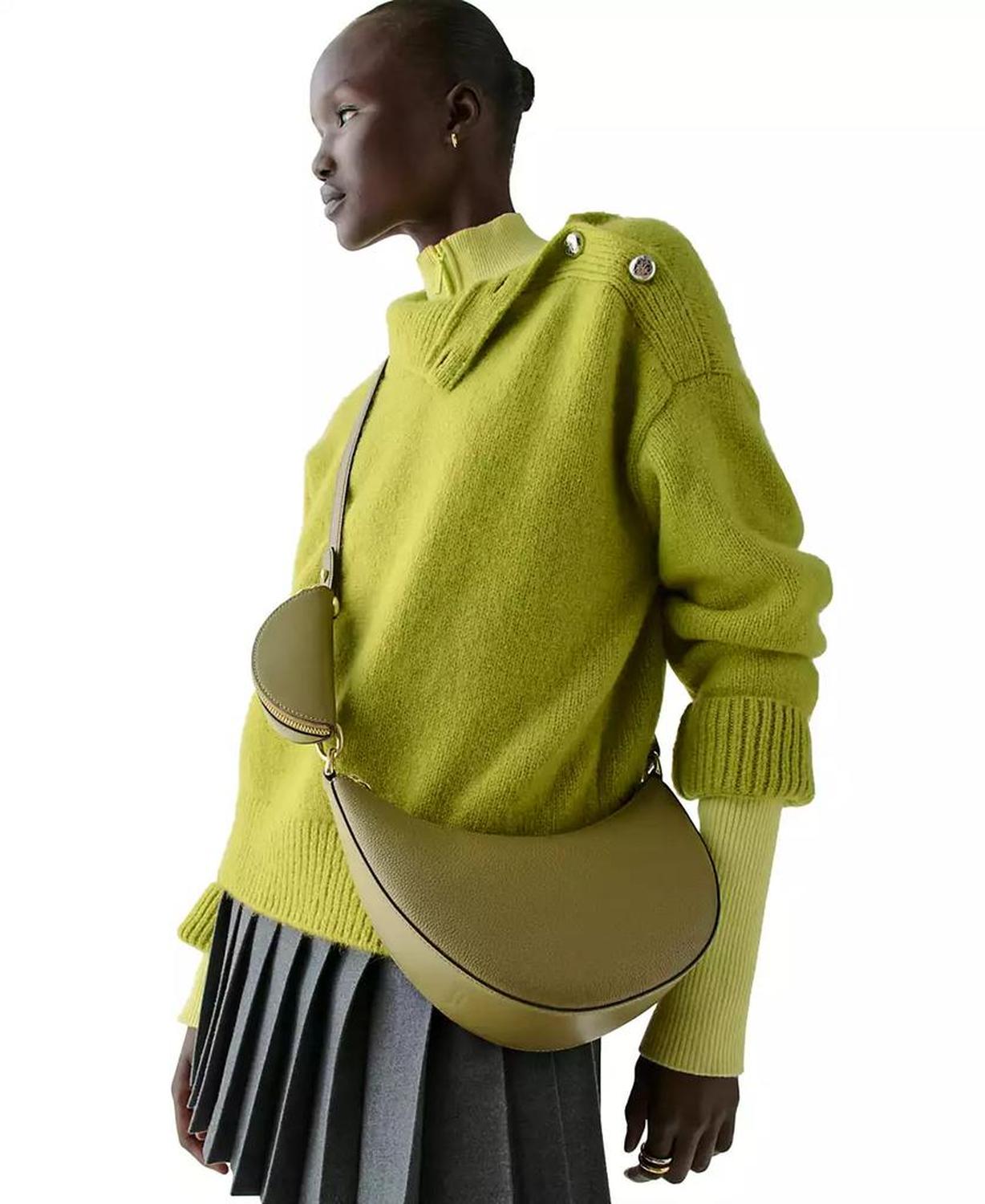 Duo Small Pebbled Leather Crossbody Bag