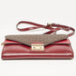 Michael Kors /brown Signature Coated Canvas And Leather Chain Clutch