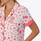 Women's 2-Piece Sleepwear Short-Sleeve Shirt and Pajama Shorts Set