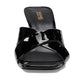 Clara 40S3CLMS1L-001 Mule Women's Black Leather Spool Heel JOBB1316