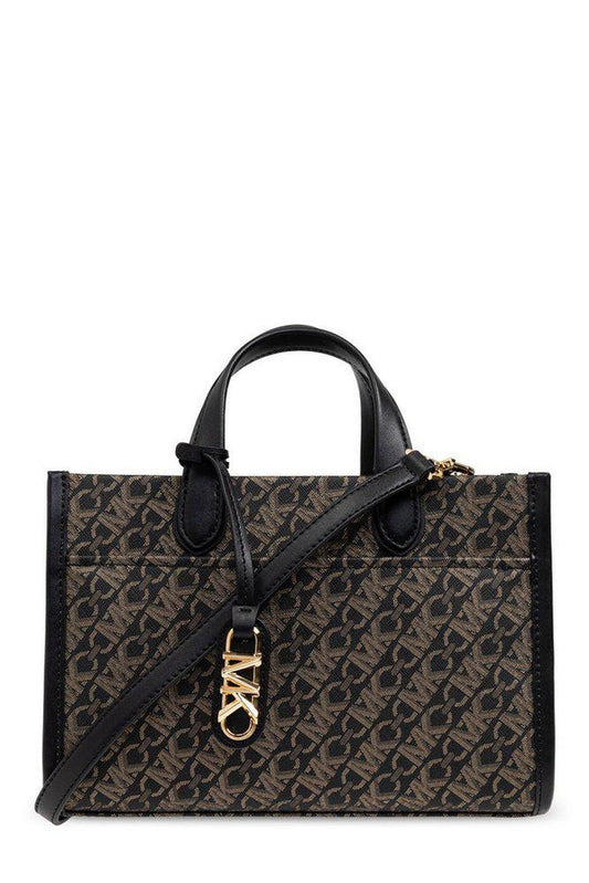 Michael Michael Kors Gigi Small Metallic Empire Monogram Messenger Bag