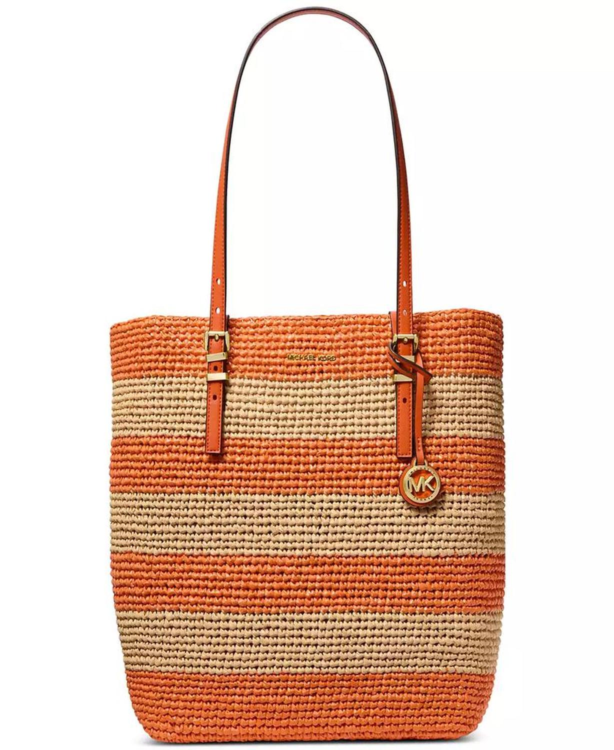 Quinn Large North South Woven Tote