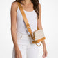 Bryant Medium Two-Tone Logo Jacquard and Leather Camera Crossbody Bag