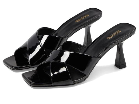 Clara 40S3CLMS1L-001 Mule Women's Black Leather Spool Heel JOBB1316