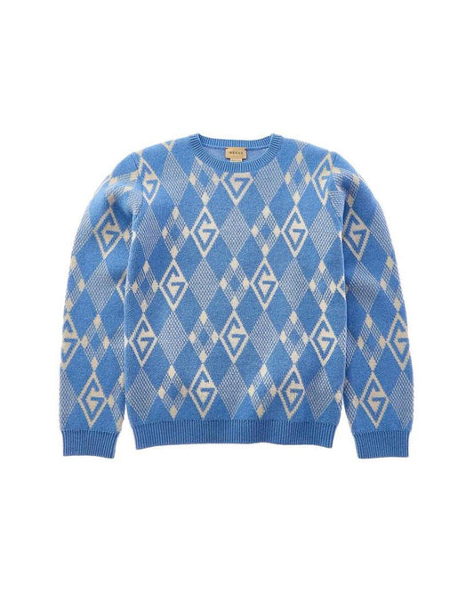 Gucci G Argyle Wool Sweater