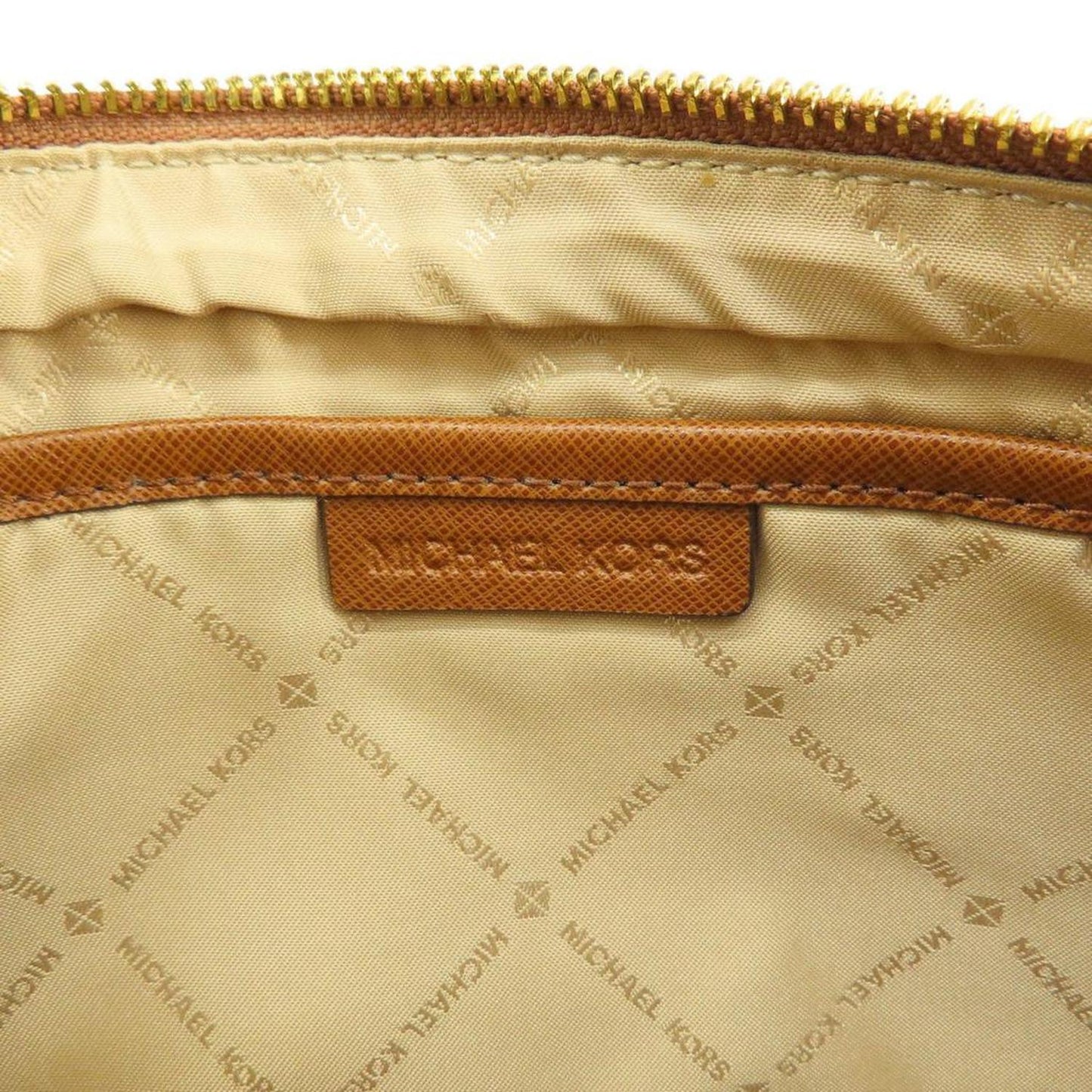 Leather Coated Canvas Shoulder Bag (Pre-Owned)