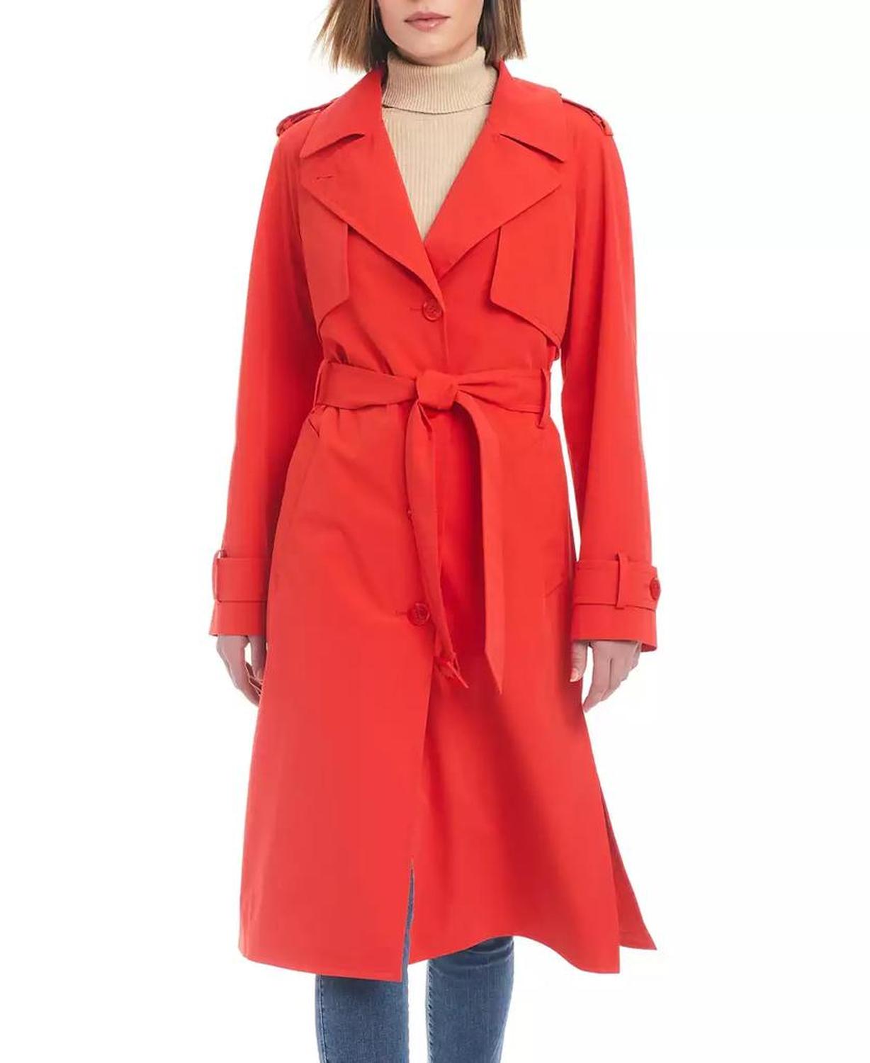 Women's Maxi Belted Water-Resistant Trench Coat