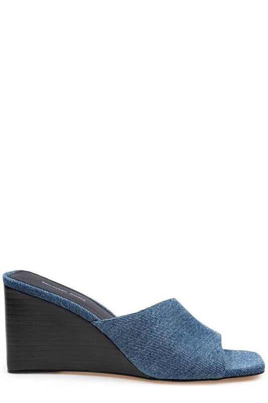 Michael Kors Merriam Denim Wedge Sandals