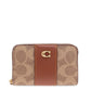 Coach Logo Plaque Zip-Around Wallet