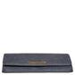 Michael Kors Navy Blue Saffiano Leather Jet Set Travel Flat Wallet..