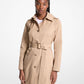 Cotton Blend Hooded Trench Coat