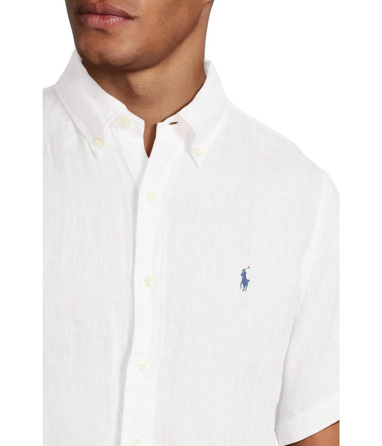 Short Sleeve Classic Fit Linen Shirt