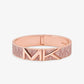Mott Rose Gold-Tone Signature Logo Bangle