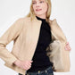 Women's Zip-Front Leather Jacket