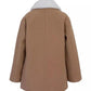 Toddler and Little Girls Faux Wool Hooded Collar Jacket