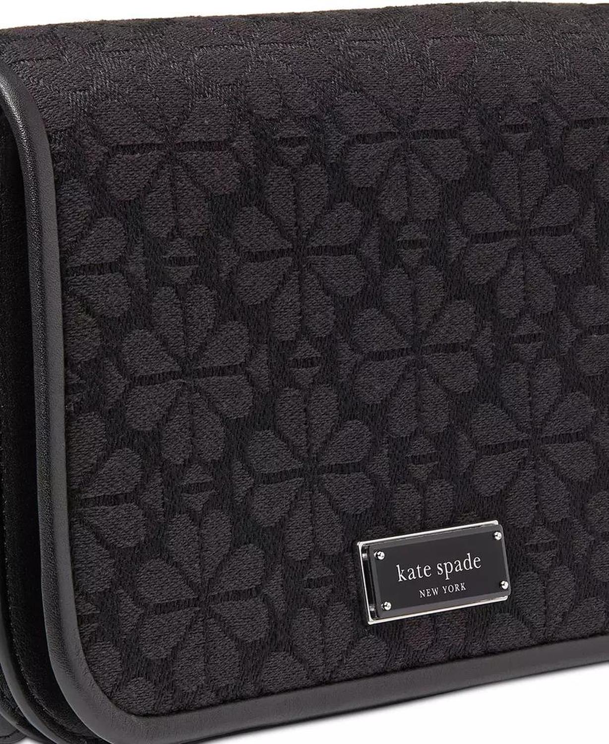 Spade Flower Jacquard Flap Crossbody