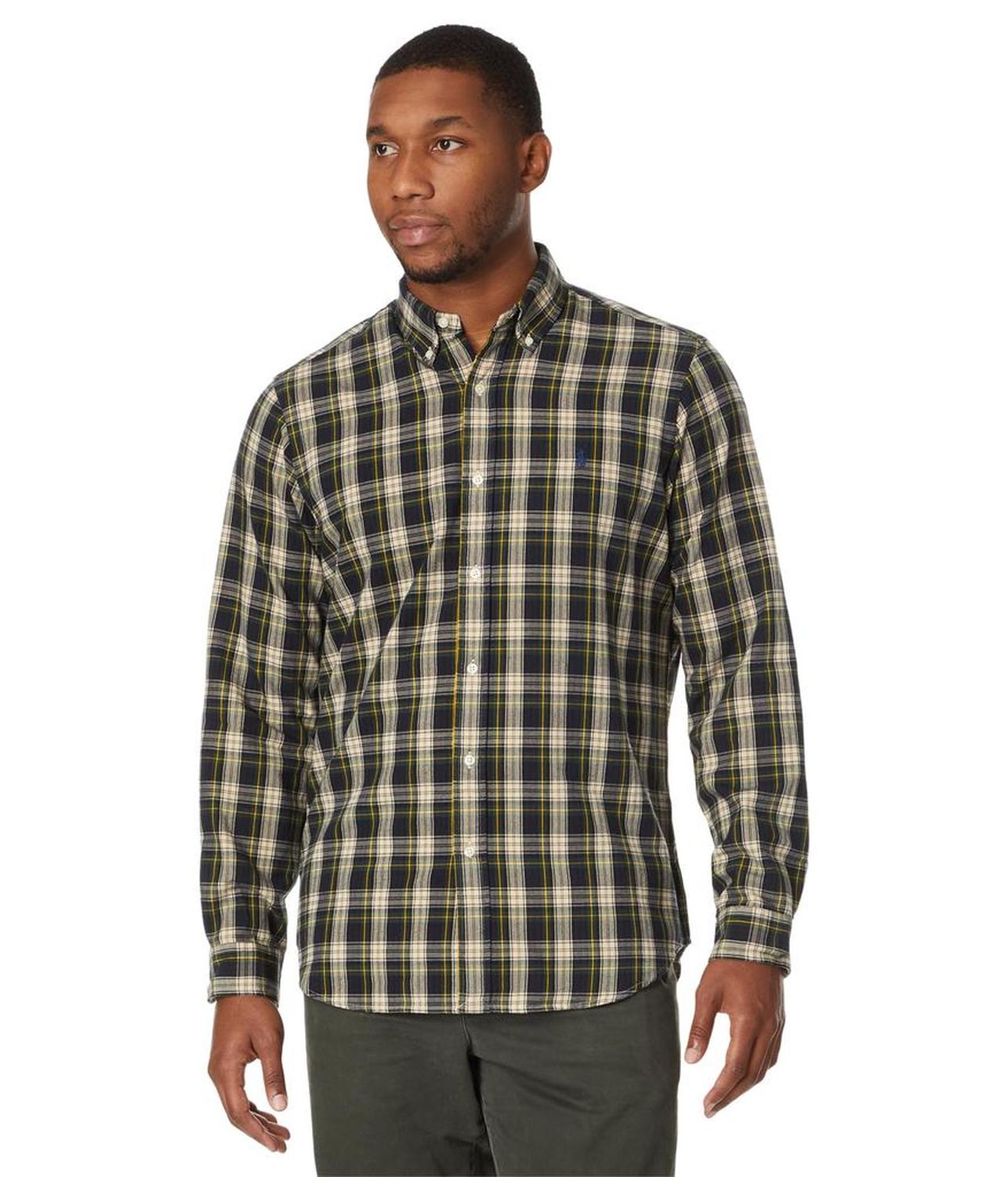 Classic Fit Plaid Oxford Shirt