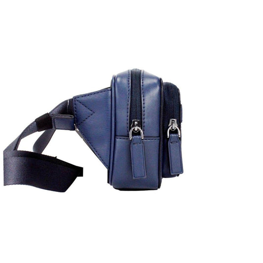 Michael Kors Cooper Small blue Smooth Leather Double Zip Belt Women's Bag