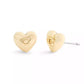 Gold Plated Heart Stud Earrings