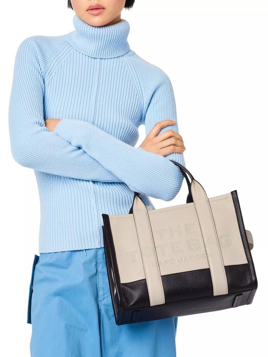 The Colorblock Leather Medium Tote