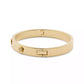 Signature Faux Stone Tea Rose Enamel Bangle Boxed Bracelet