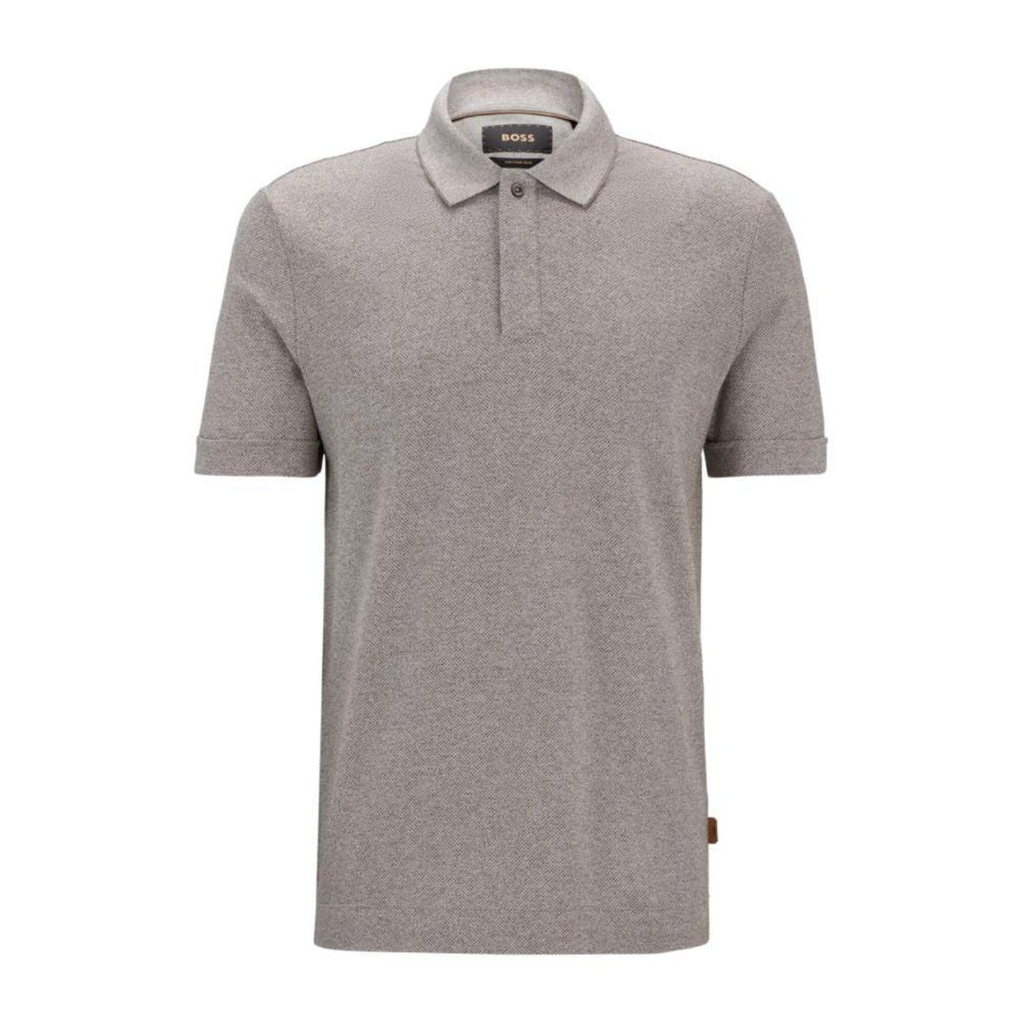Regular-fit polo shirt in moulin cotton and silk