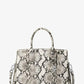 Laila Medium Snake Embossed Leather Satchel