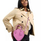 Strawberry Leather Mini Crossbody Bag