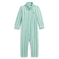 Striped Knit Cotton Oxford Coverall (Infant)
