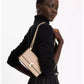 Women's Deco Pebbled Mini Flap Chain Crossbody Bag