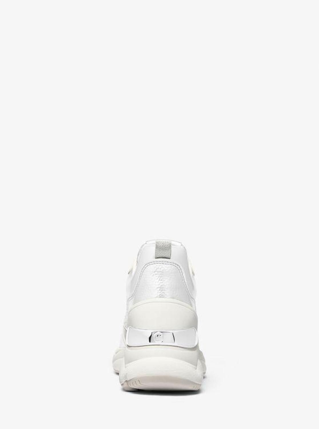 Katrina Sequined Mixed-Media Trainer