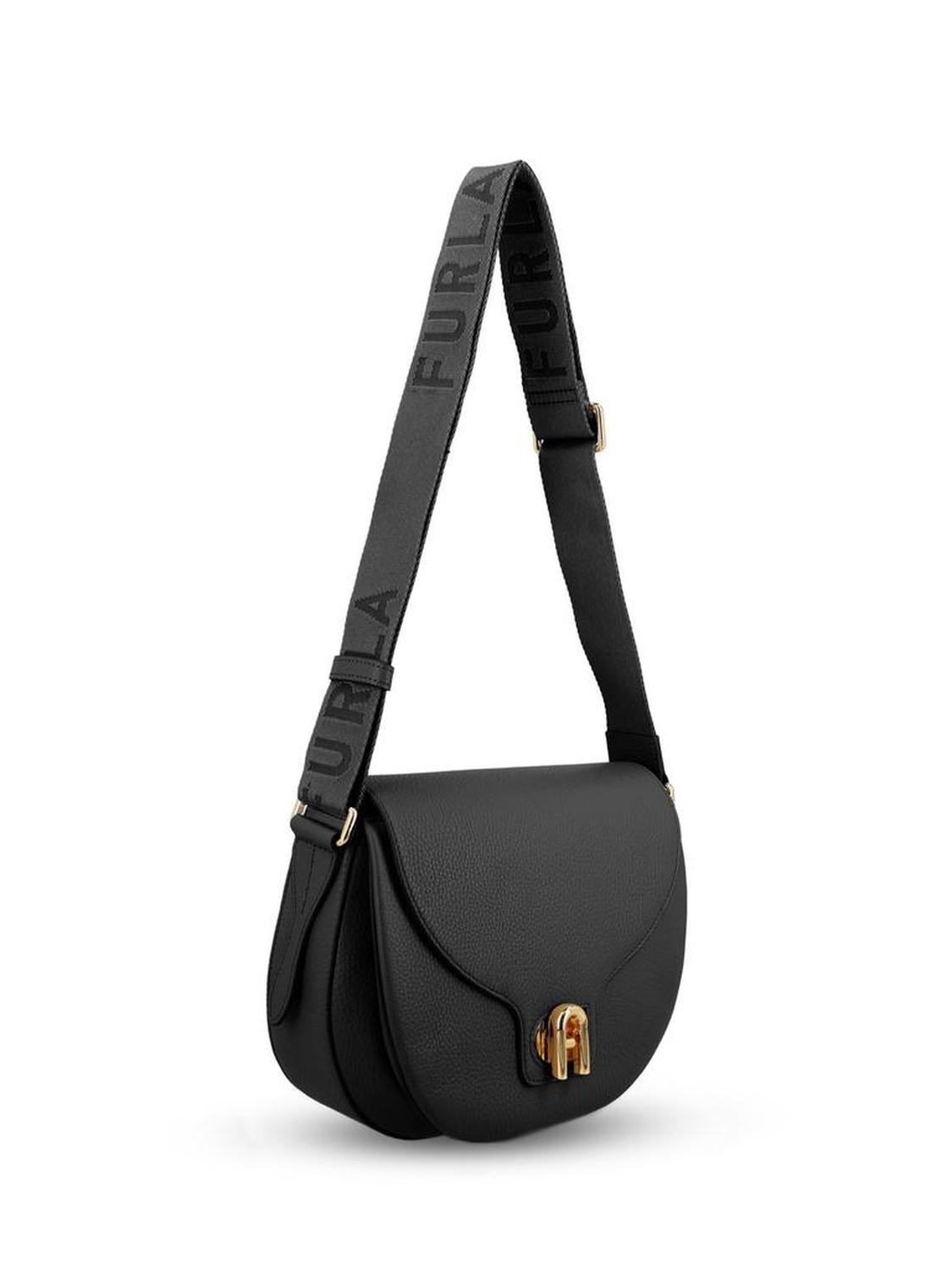 Furla Logo Plaque Foldover-Top Shoulder Bag