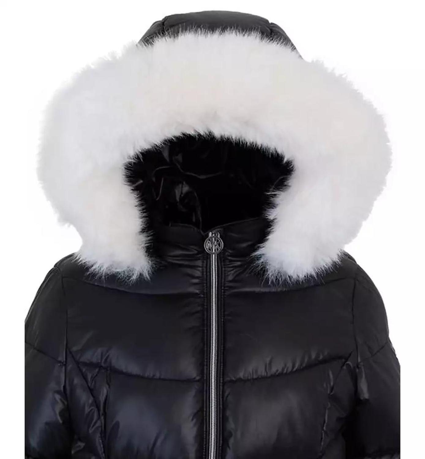 Big Girls Belted Stadium Puffer Jacket