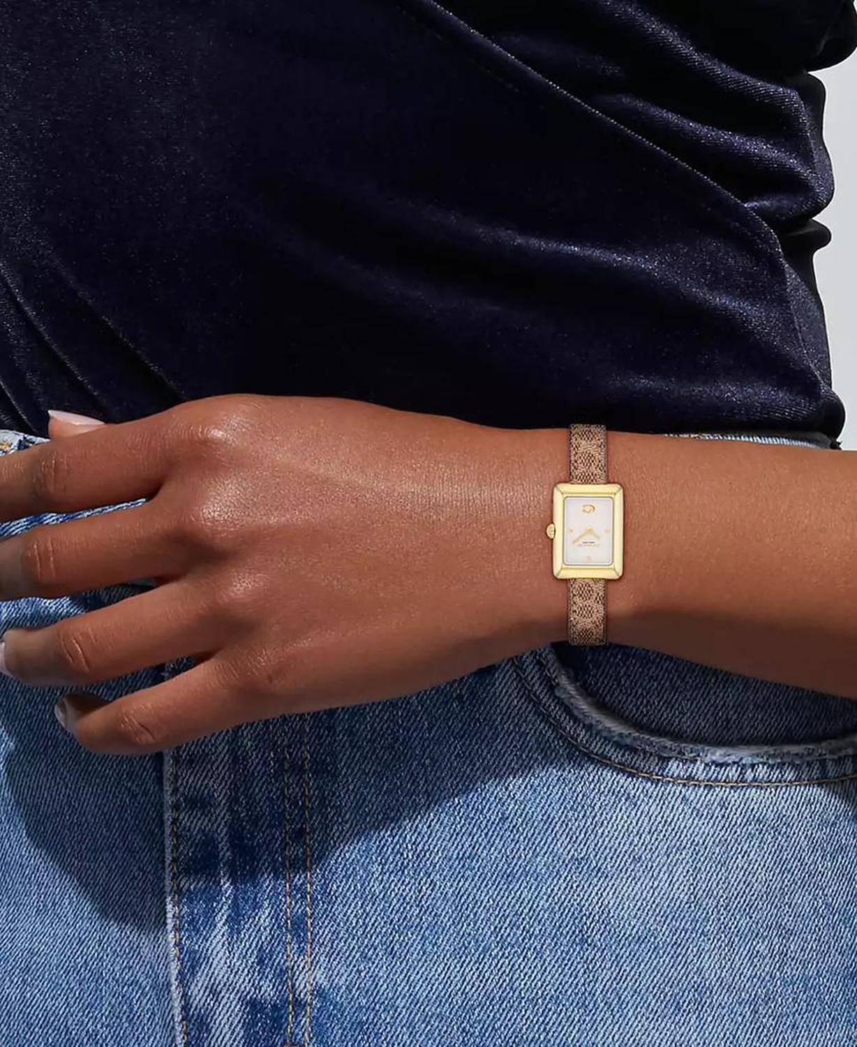 Women's Mara Brown Leather Strap Watch, 19 x 26mm