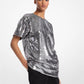 Sequined Jersey Oversized T-Shirt