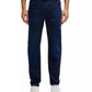 Men's Dark-Blue Soft Denim Regular-Fit Jeans